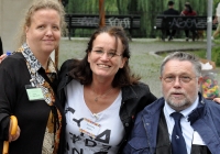 Foto Sandy Krohn, Franziska Müller (ADB), Hannes Kesselberg (Jobbrücke Inklusion)